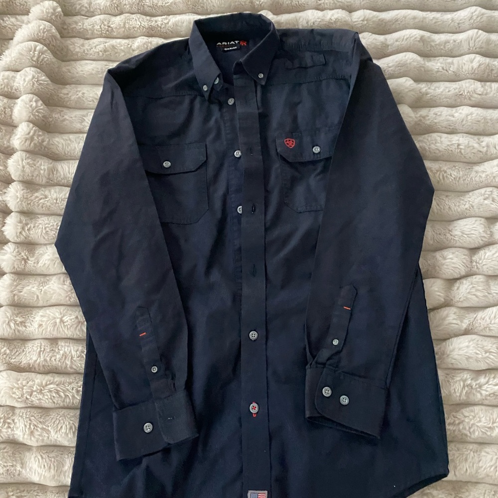 Ariat | Navy Button-Up Shirt | Size Medium